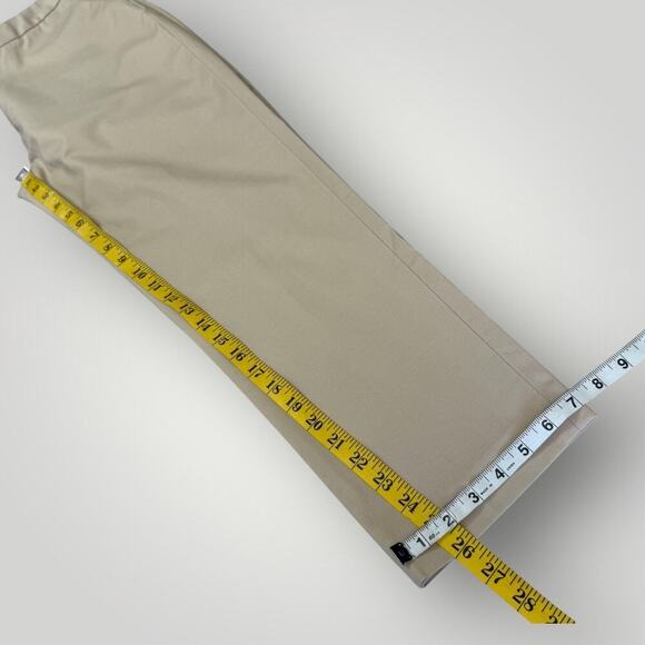 Halogen Taylor Fit Tapered Leg Mid Rise Casual Pants Stretchy Size 8 Natural - Picture 11 of 12